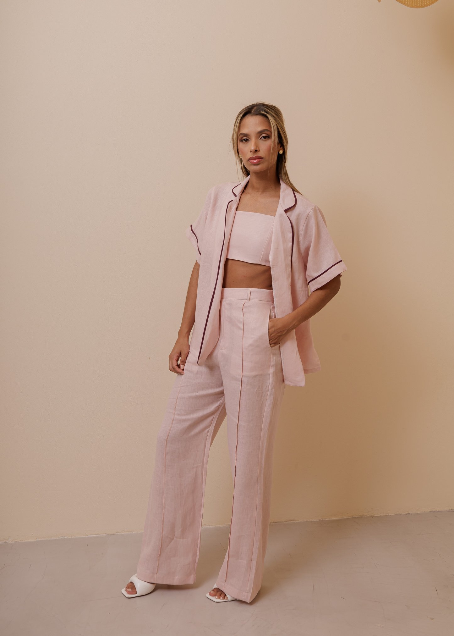 FOLD PANT - DUSTY ROSE