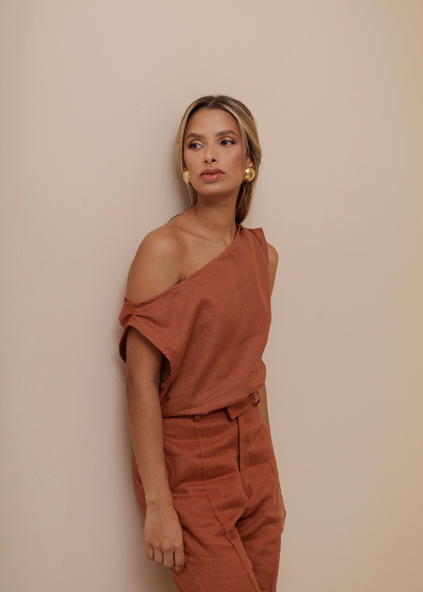 OFF SHOULDER SET - ESPRESSO