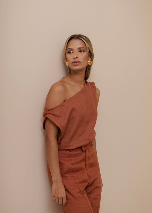 OFF SHOULDER SET - ESPRESSO