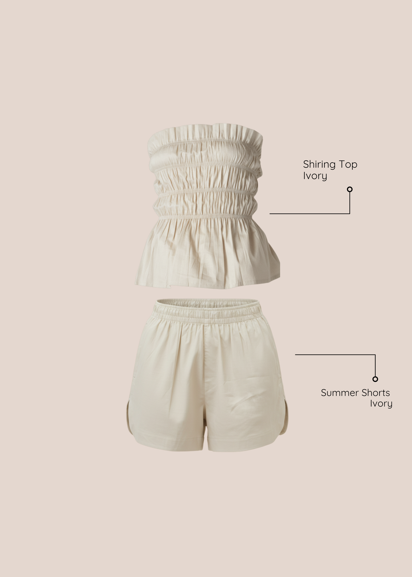 SHIRING SET COTTON  - IVORY
