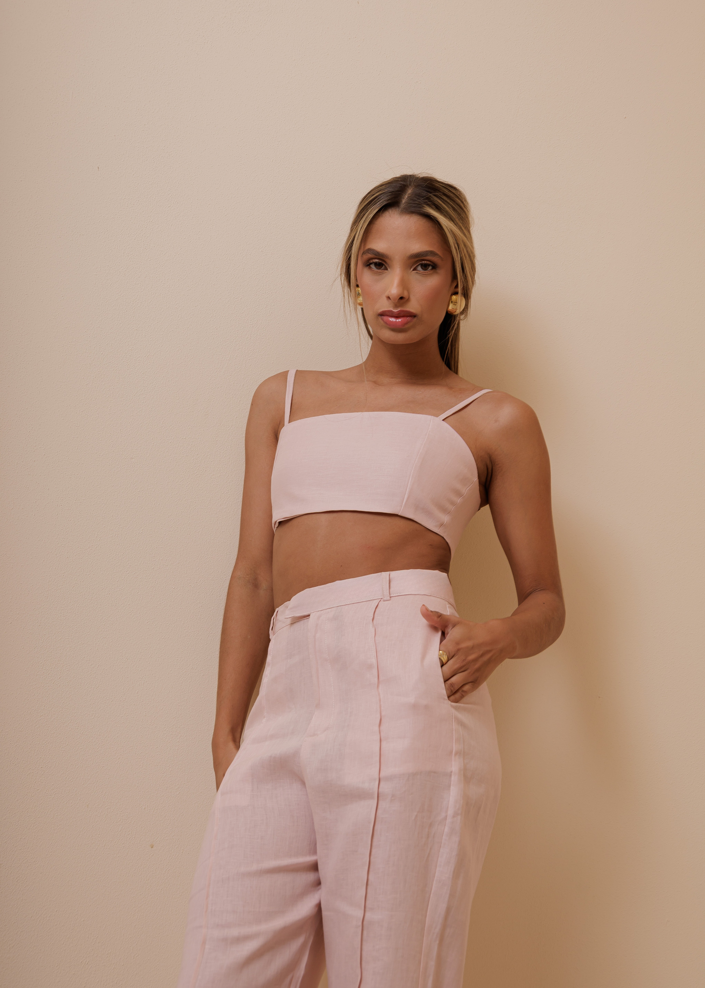 NIGHT CROPTOP- DUSTY ROSE