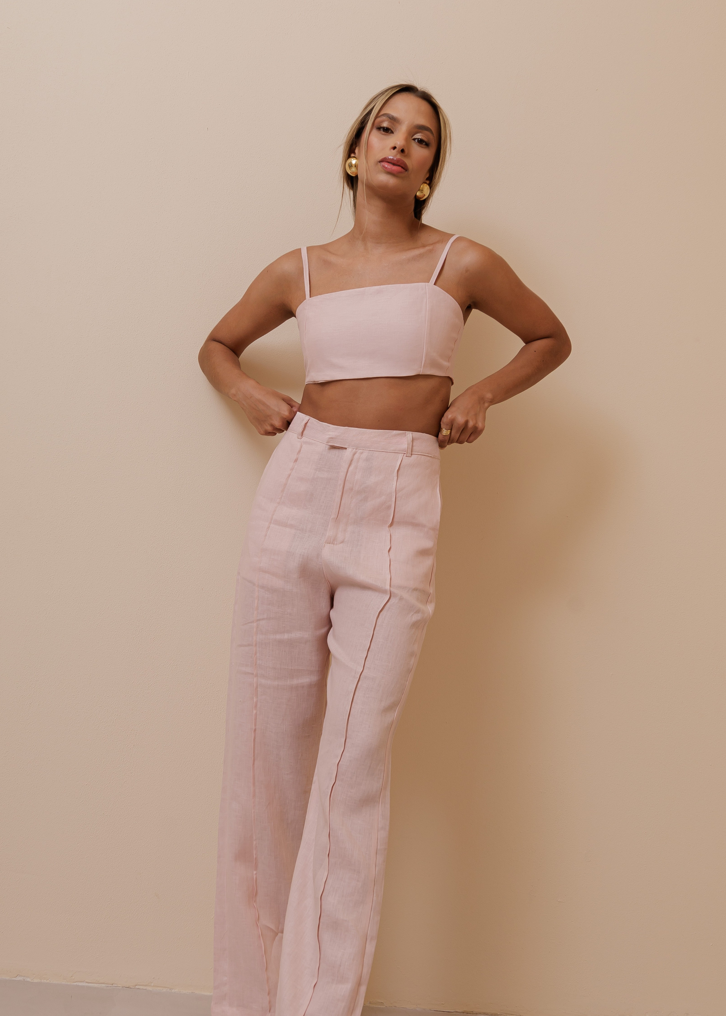 FOLD PANT - DUSTY ROSE