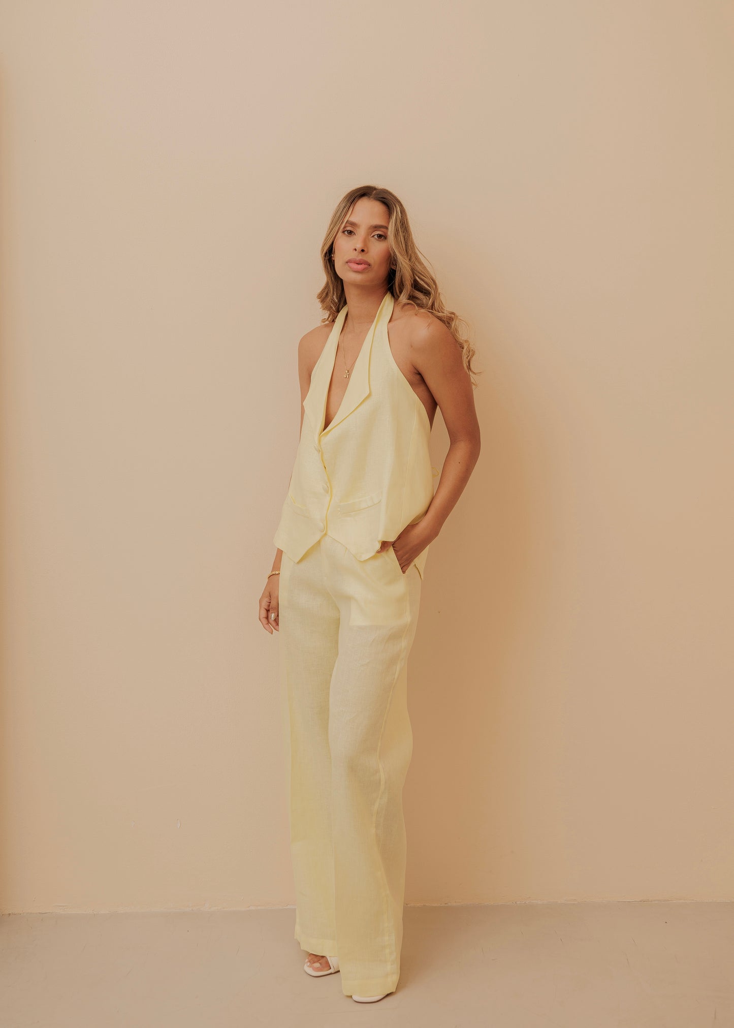 PARTY IN THE BACK VEST- HAPPY YELLOW