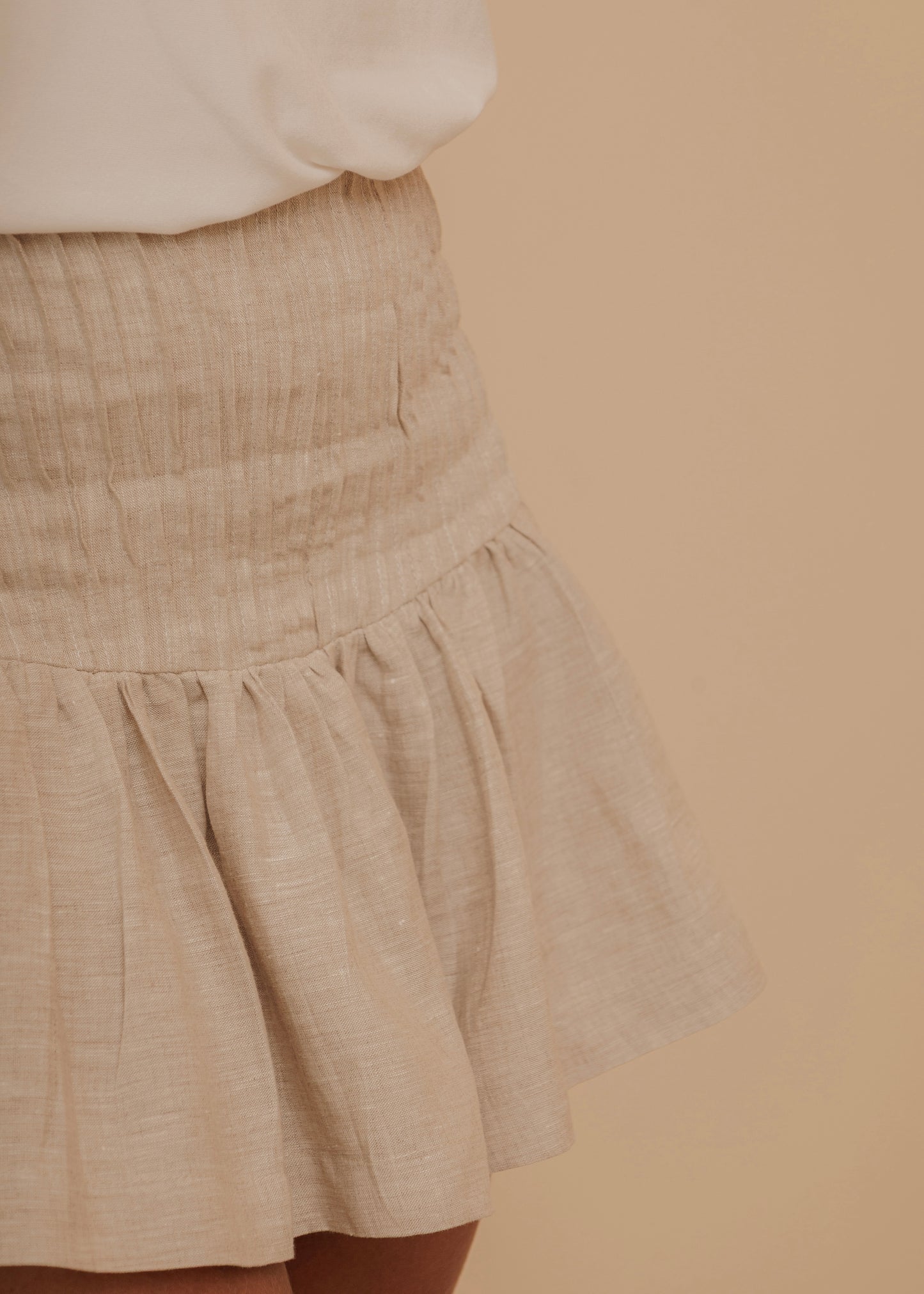 FOLD SKIRT - SAND