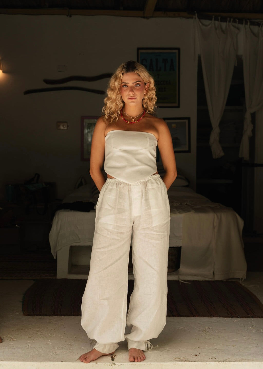 BREEZE PANTS - COCONUT WHITE