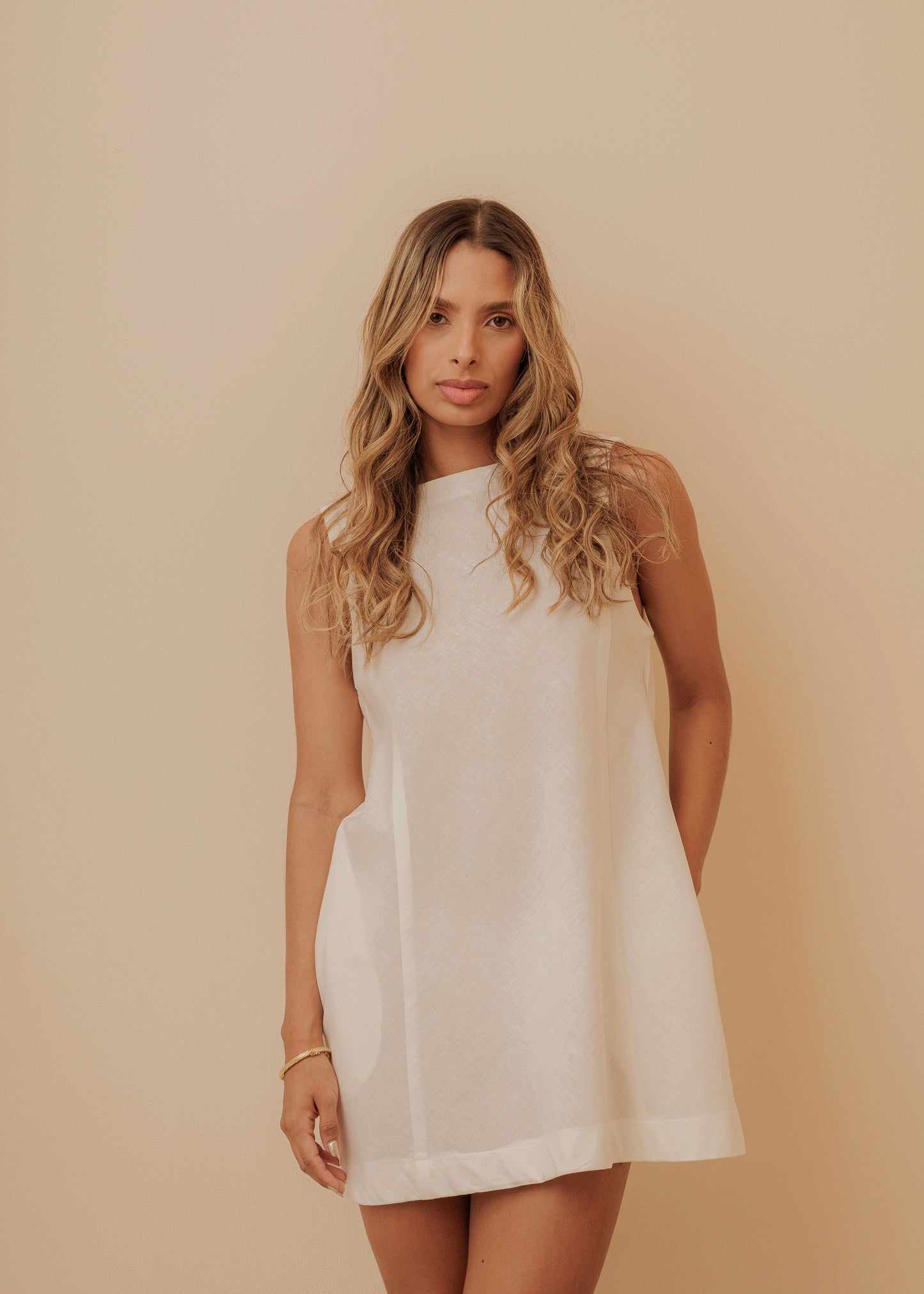 LUSH MINI DRESS - IVORY