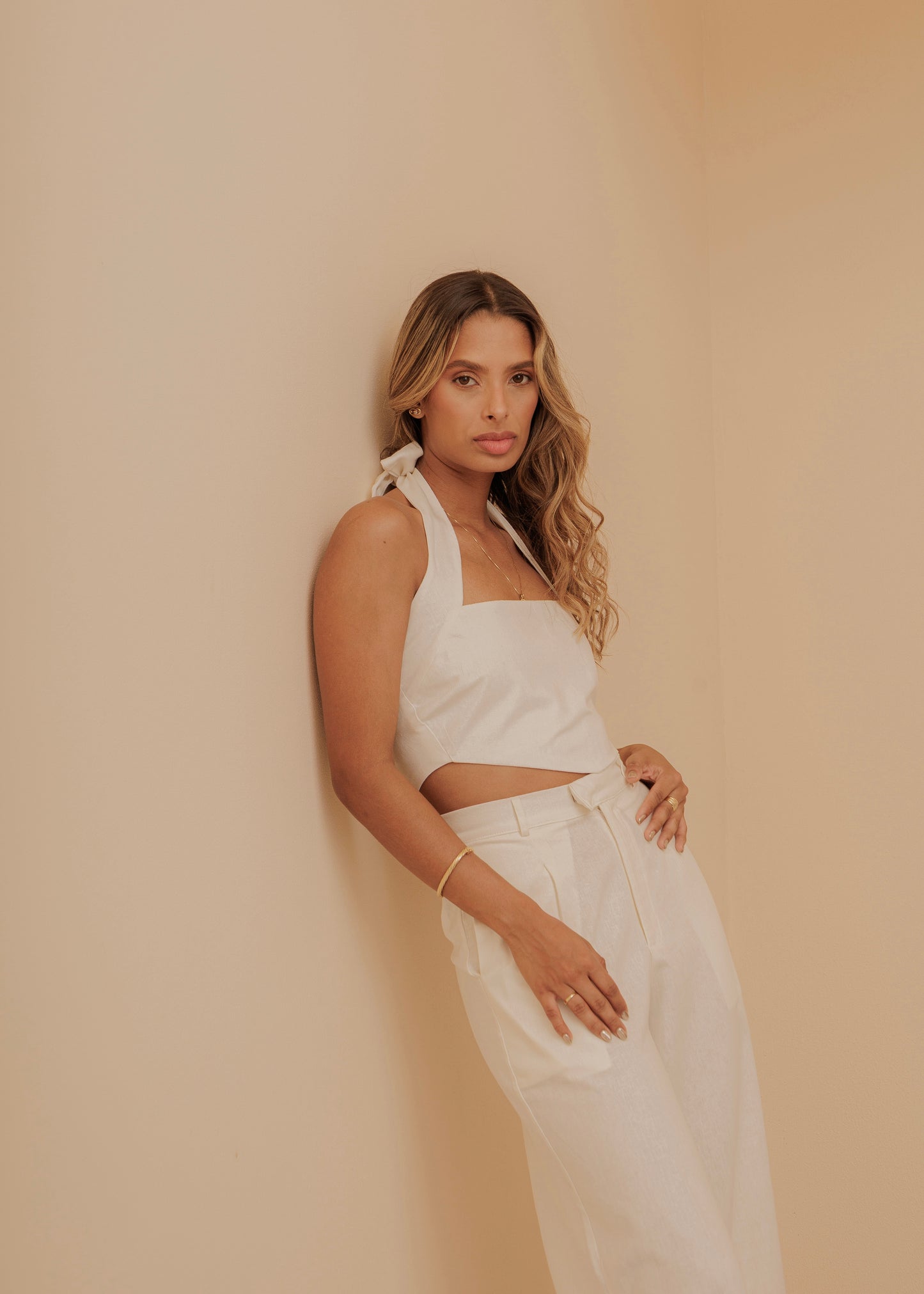 BACK BOW TOP-IVORY