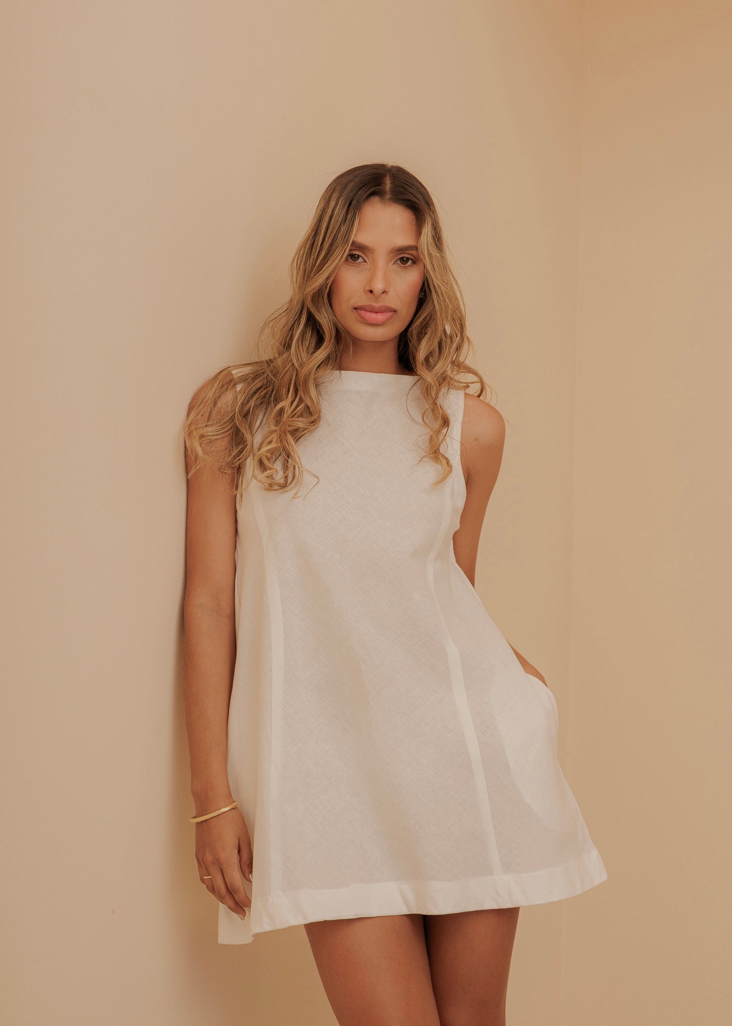 LUSH MINI DRESS - IVORY