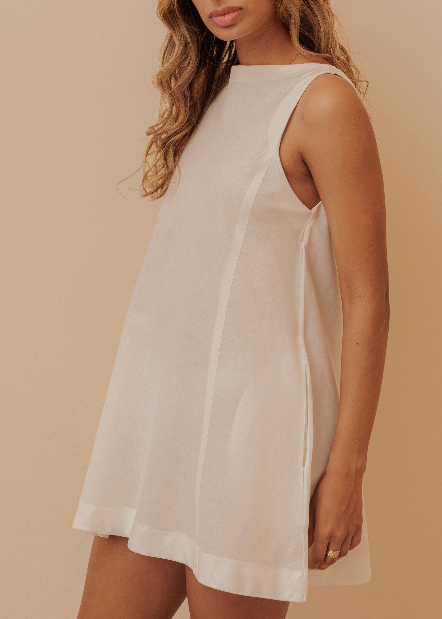 LUSH MINI DRESS - IVORY