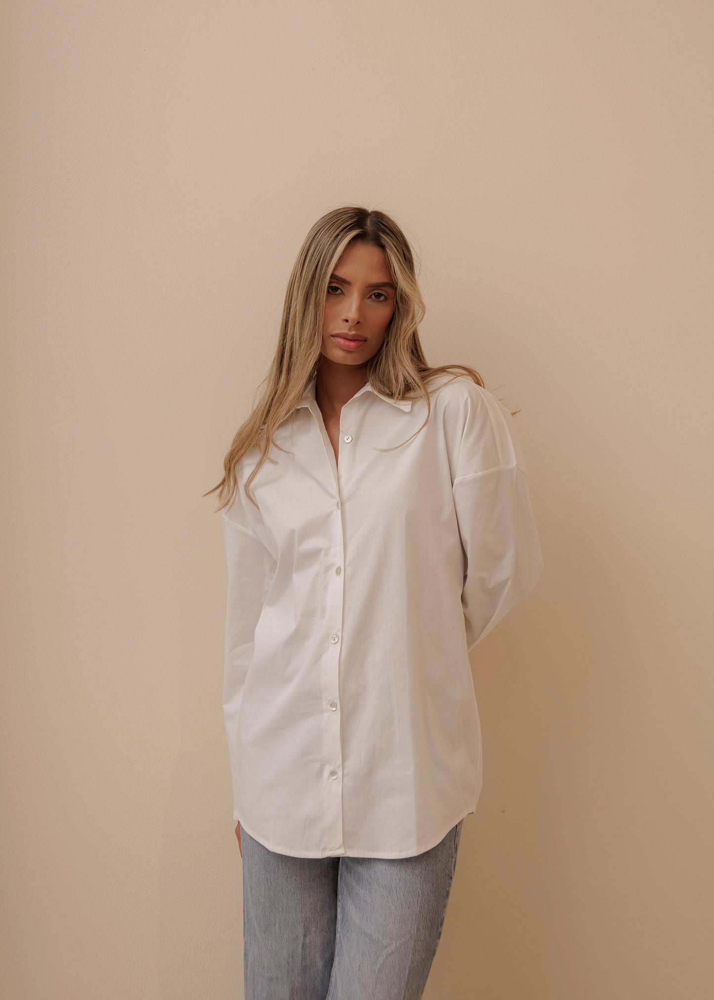 MOM'S OVERSIZED SHIRT - IVORY