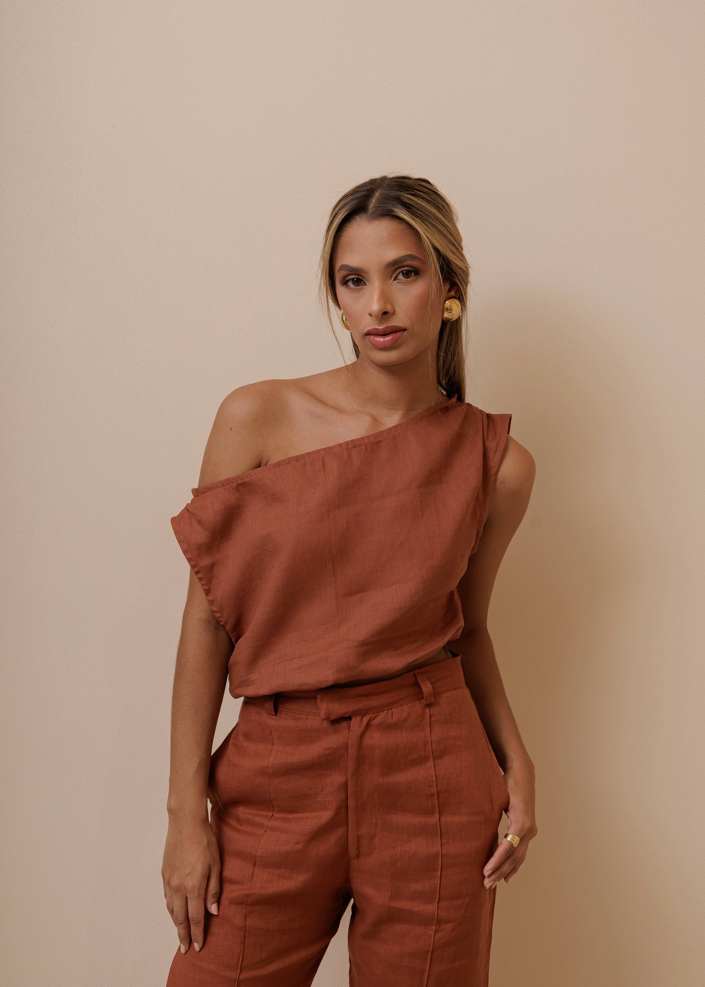 OFF SHOULDER SET - ESPRESSO