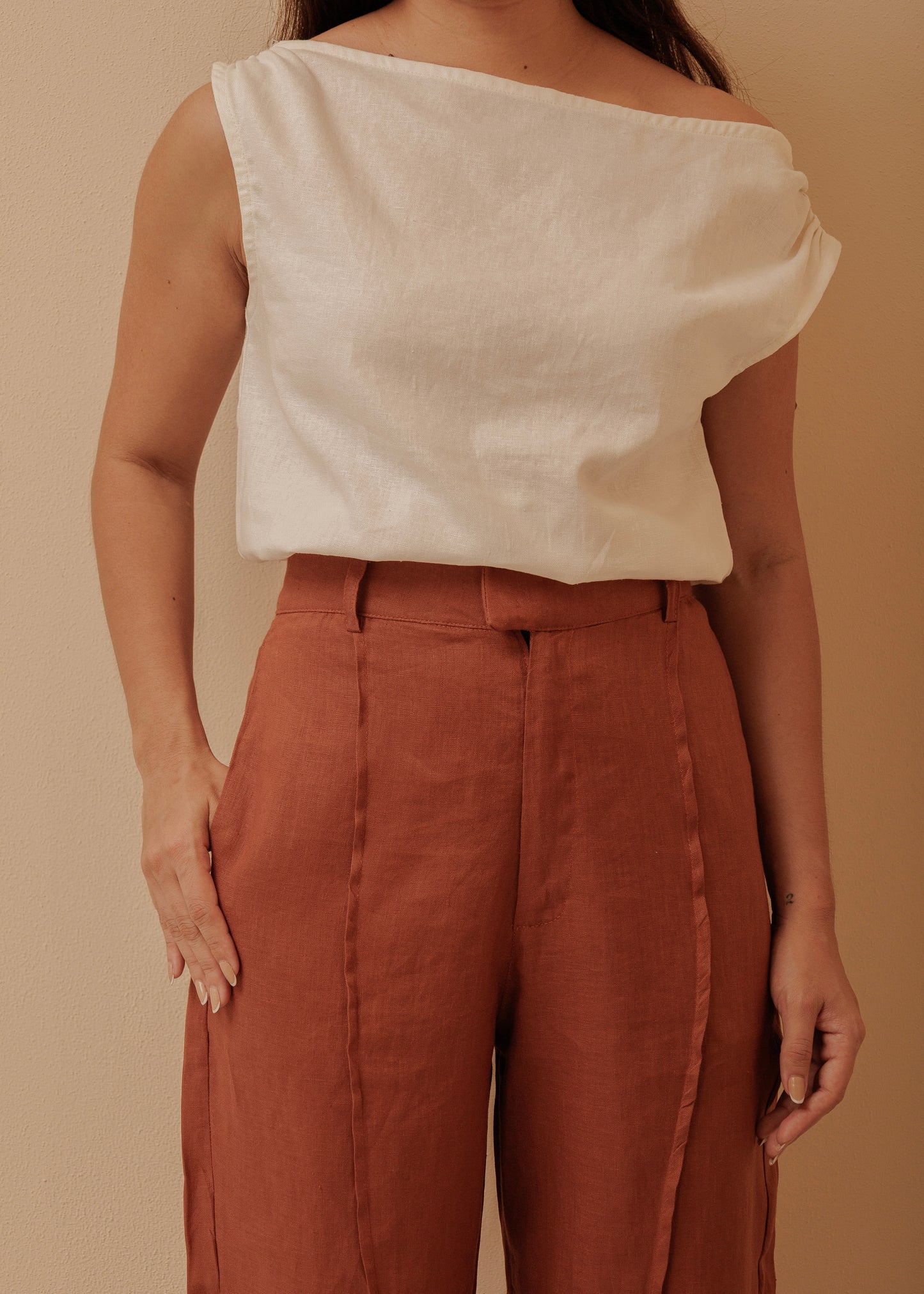 OFF SHOULDER TOP - IVORY