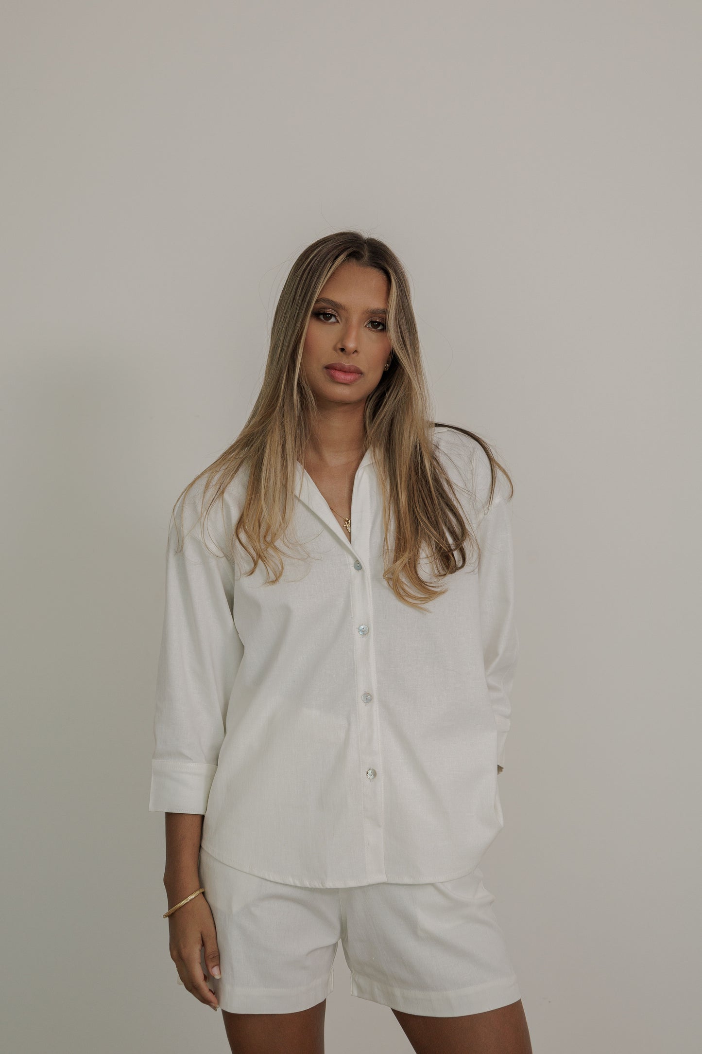 LINEN SHORT - IVORY