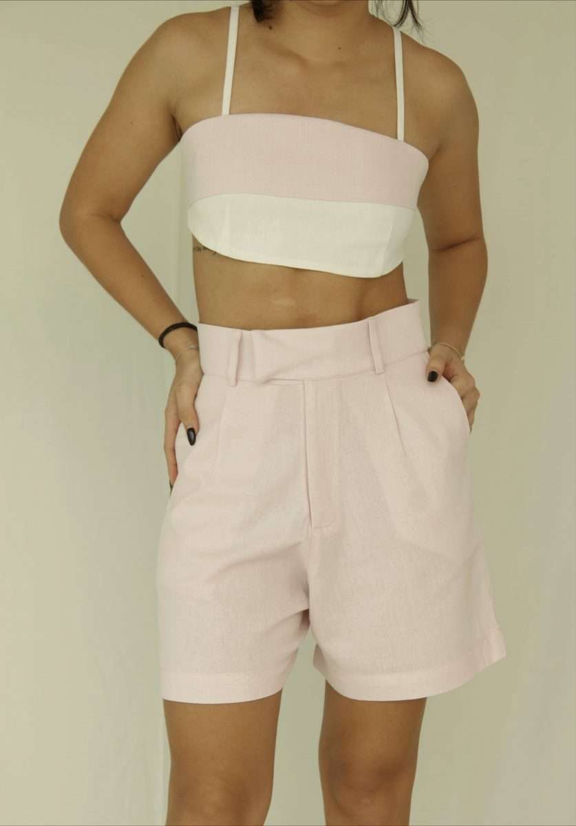 LINEN TOP - ROSE