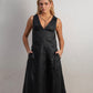 LUSH  LONG DRESS - BLACK