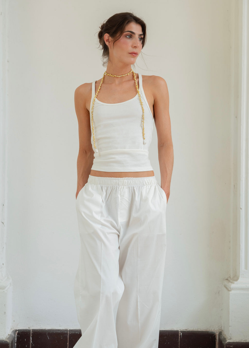 Fitted Tank Top - Ivory