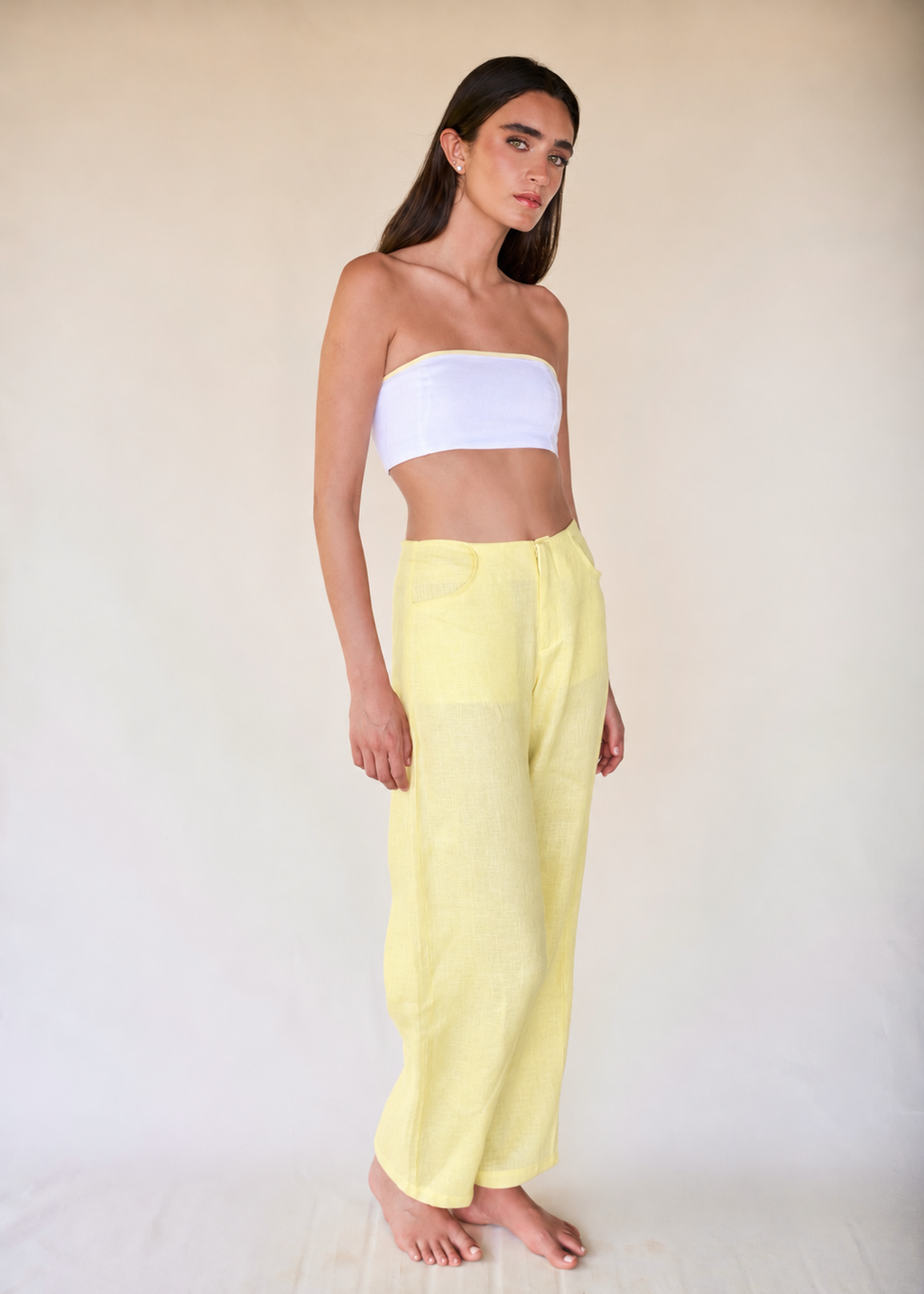 Medium Rise Pants - Happy Yellow