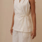CROSSED VEST - IVORY