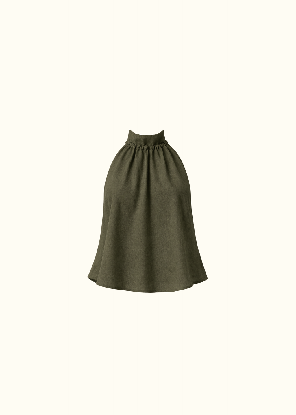 Halter Backless Top - Palm Green