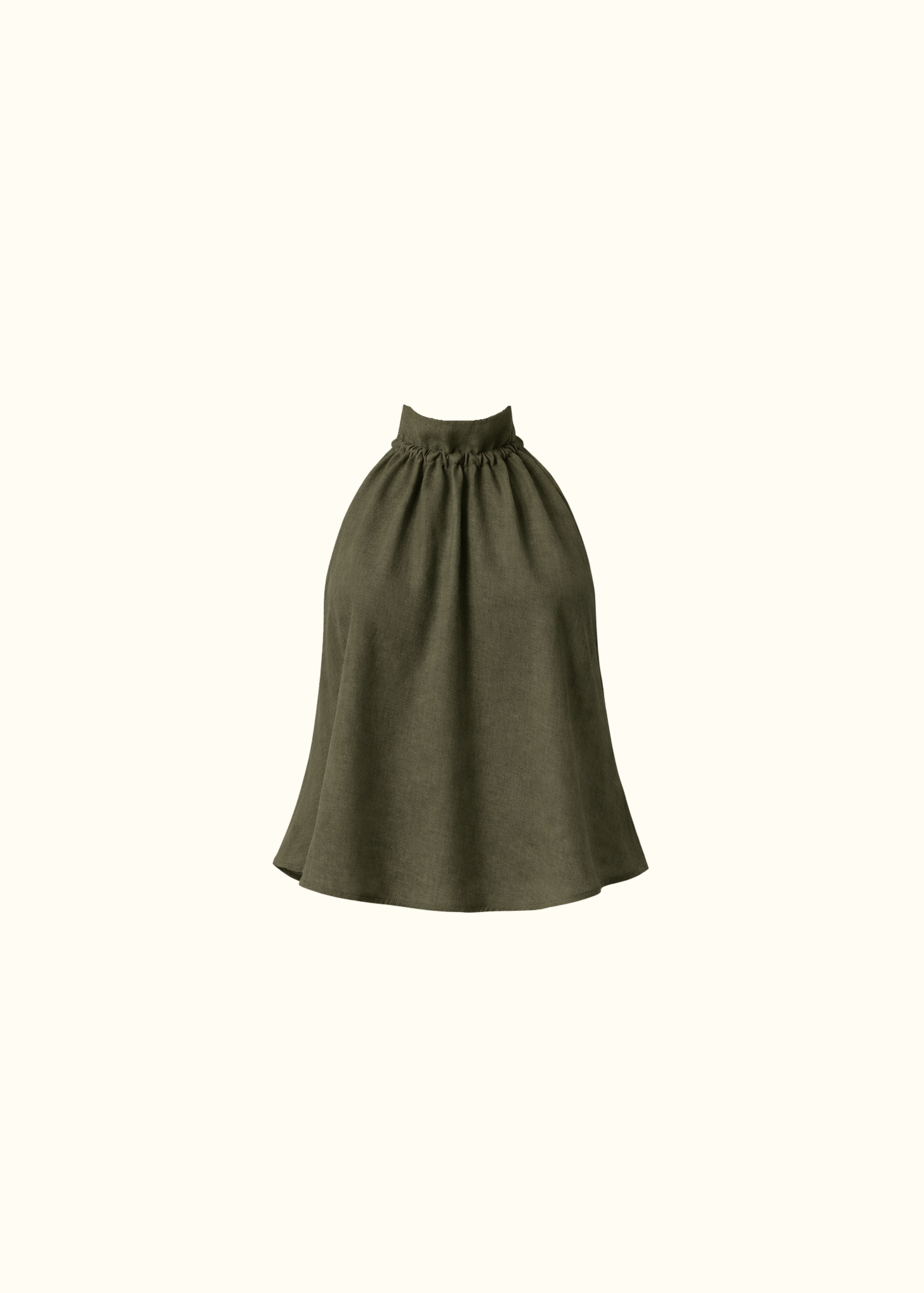 Halter Backless Top - Palm Green