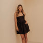 BACK BOW MINI DRESS - BLACK