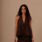 PARTY IN THE BACK VEST - DEEP BROWN