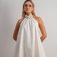 HALTER BACKLESS DRESS - COCONUT WHITE