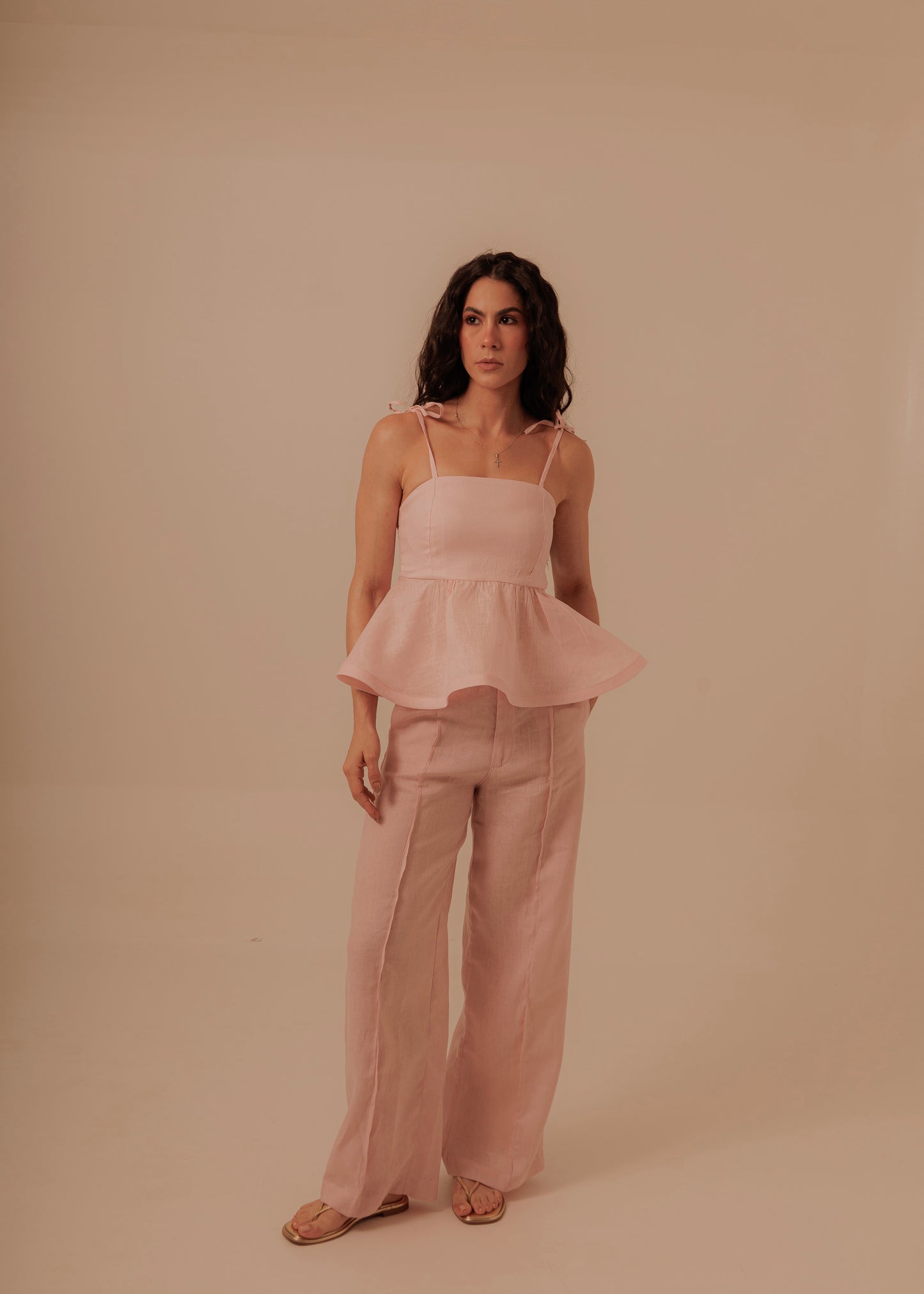 Fold Pants - Dusty Rose