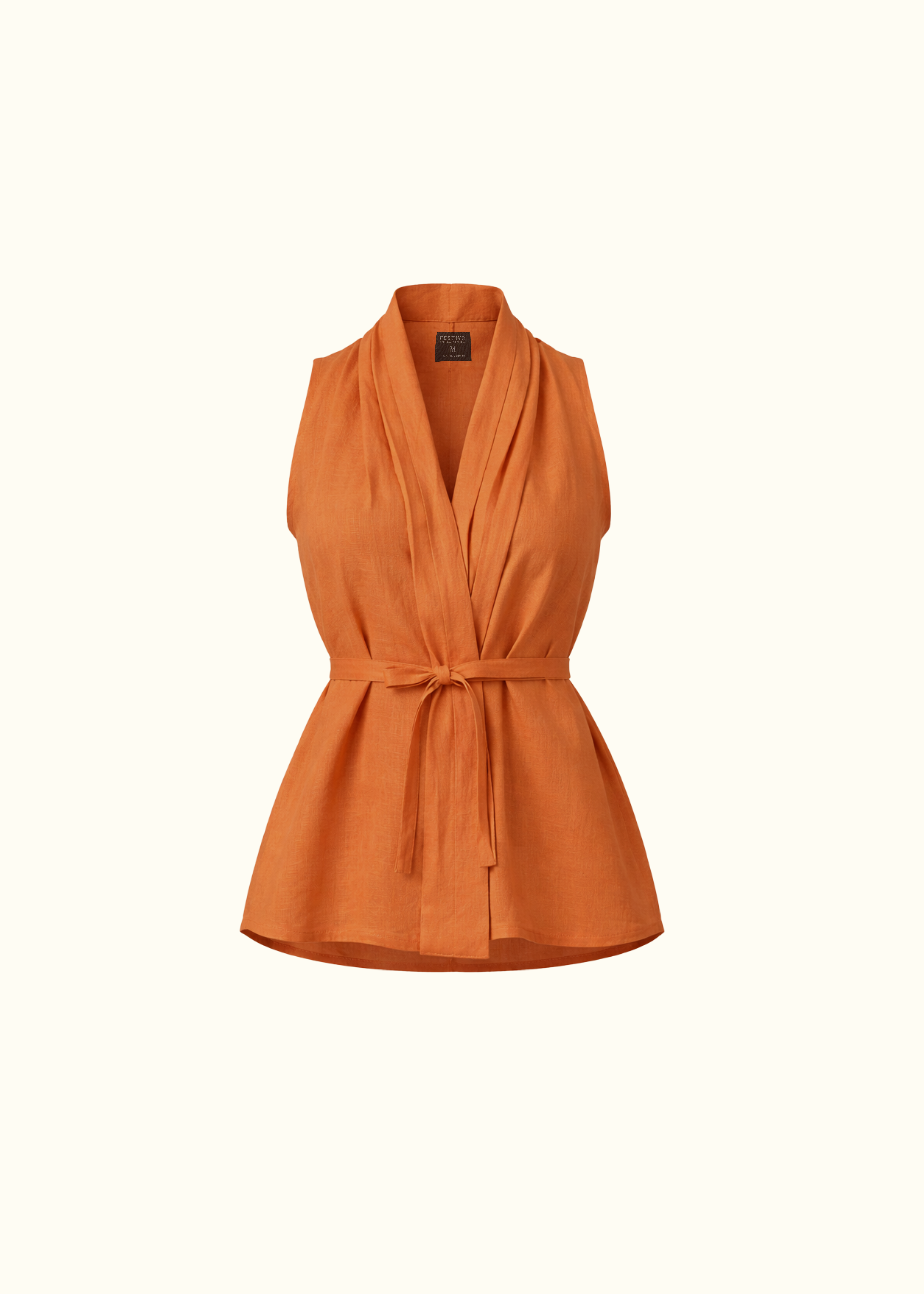 Crossed Vest - Tangerine