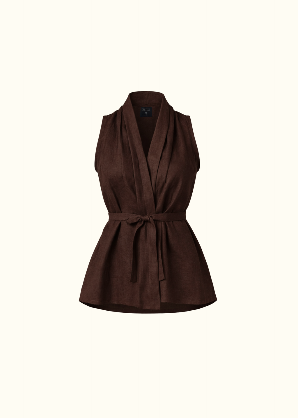 Crossed Vest - Deep Brown