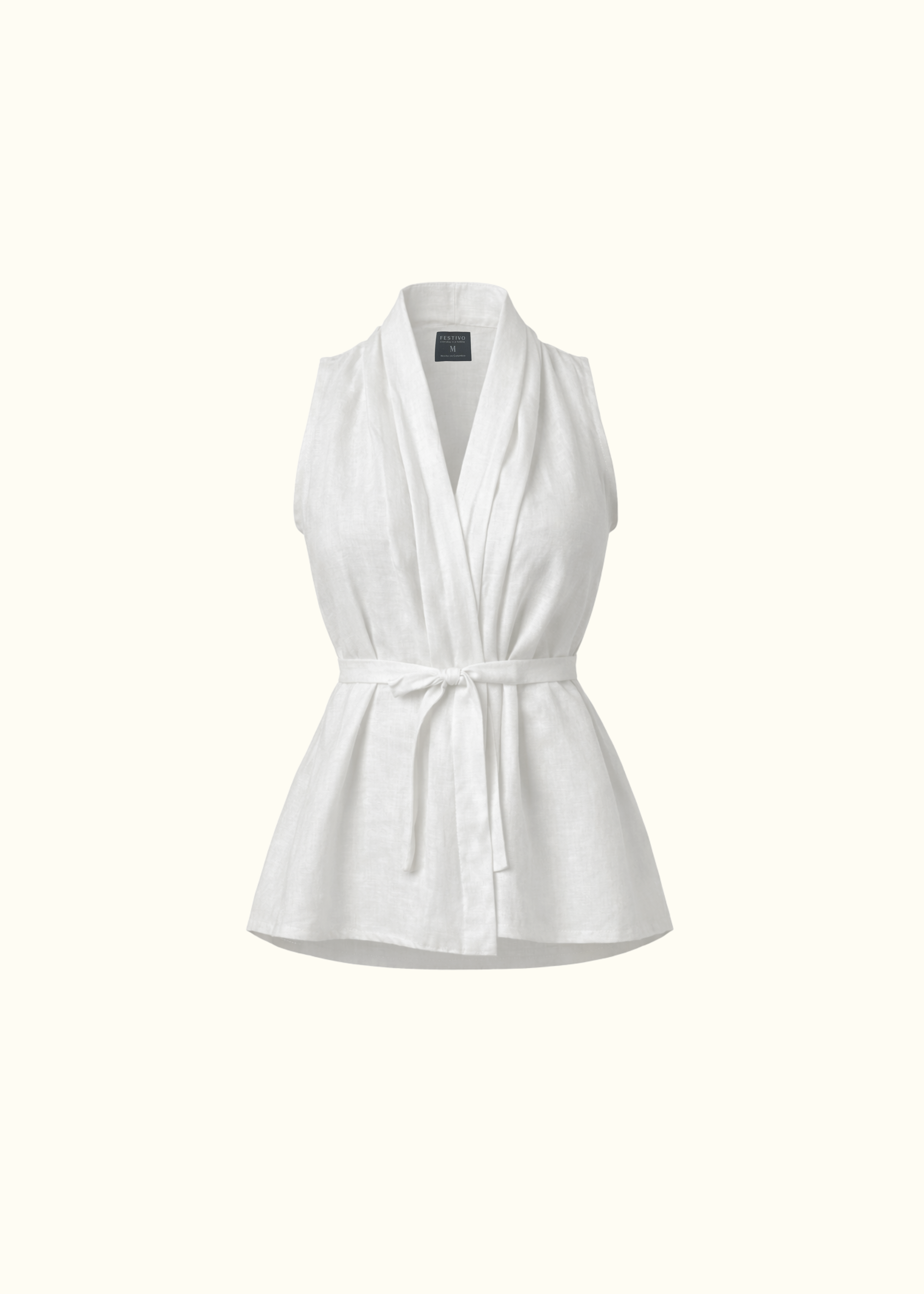 Crossed Vest - Coconut White