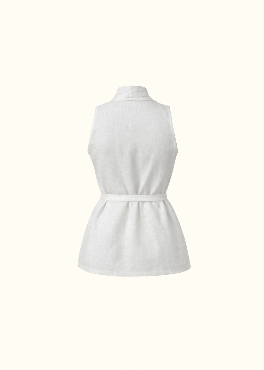 Crossed Vest - Coconut White