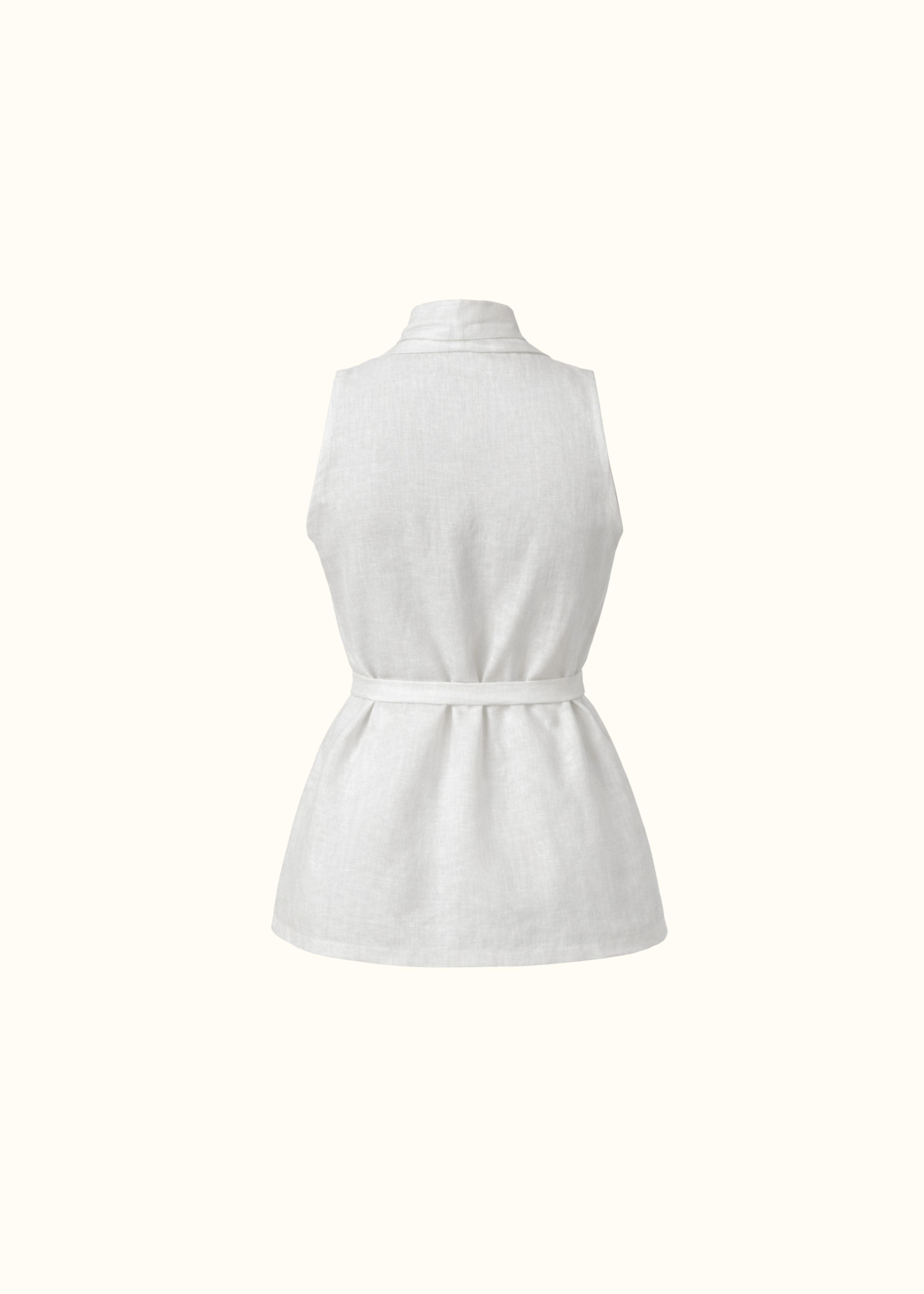 Crossed Vest - Coconut White