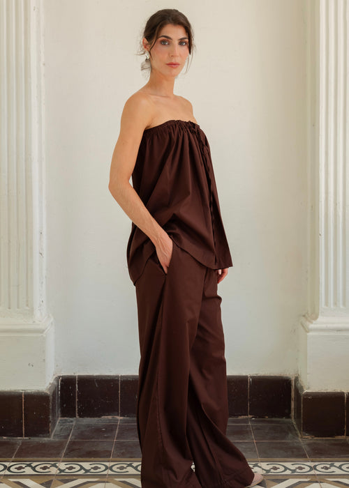 Breeze Pants Cotton - Deep Brown