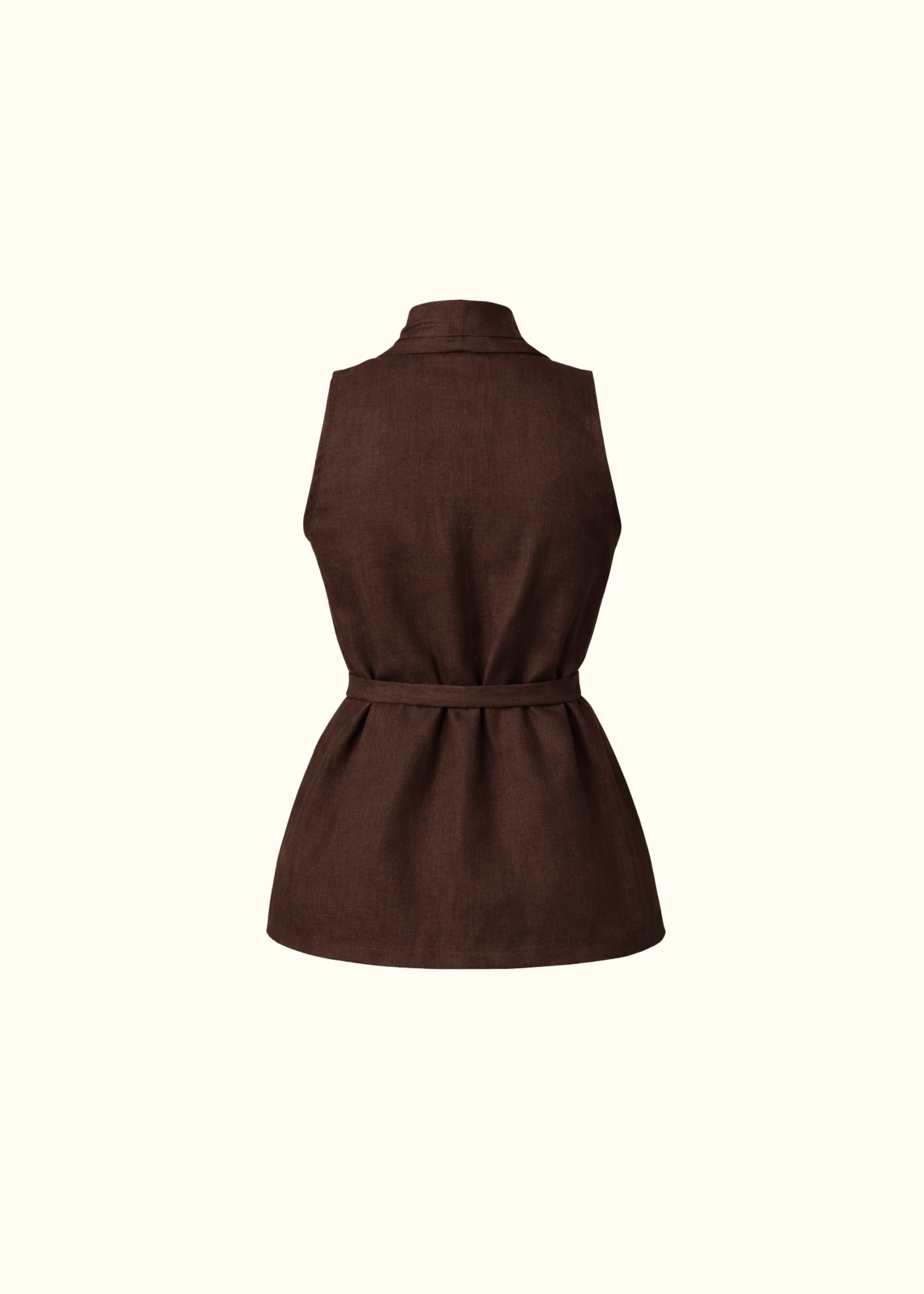 Crossed Vest - Deep Brown