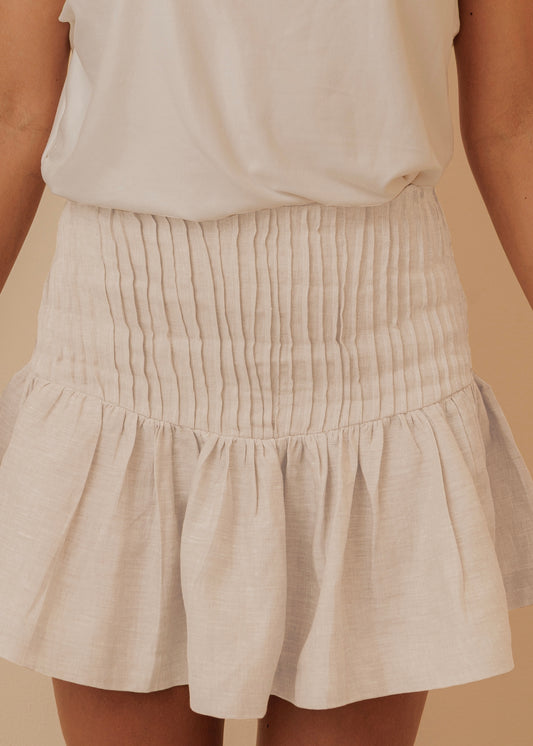 FOLD SKIRT - IVORY