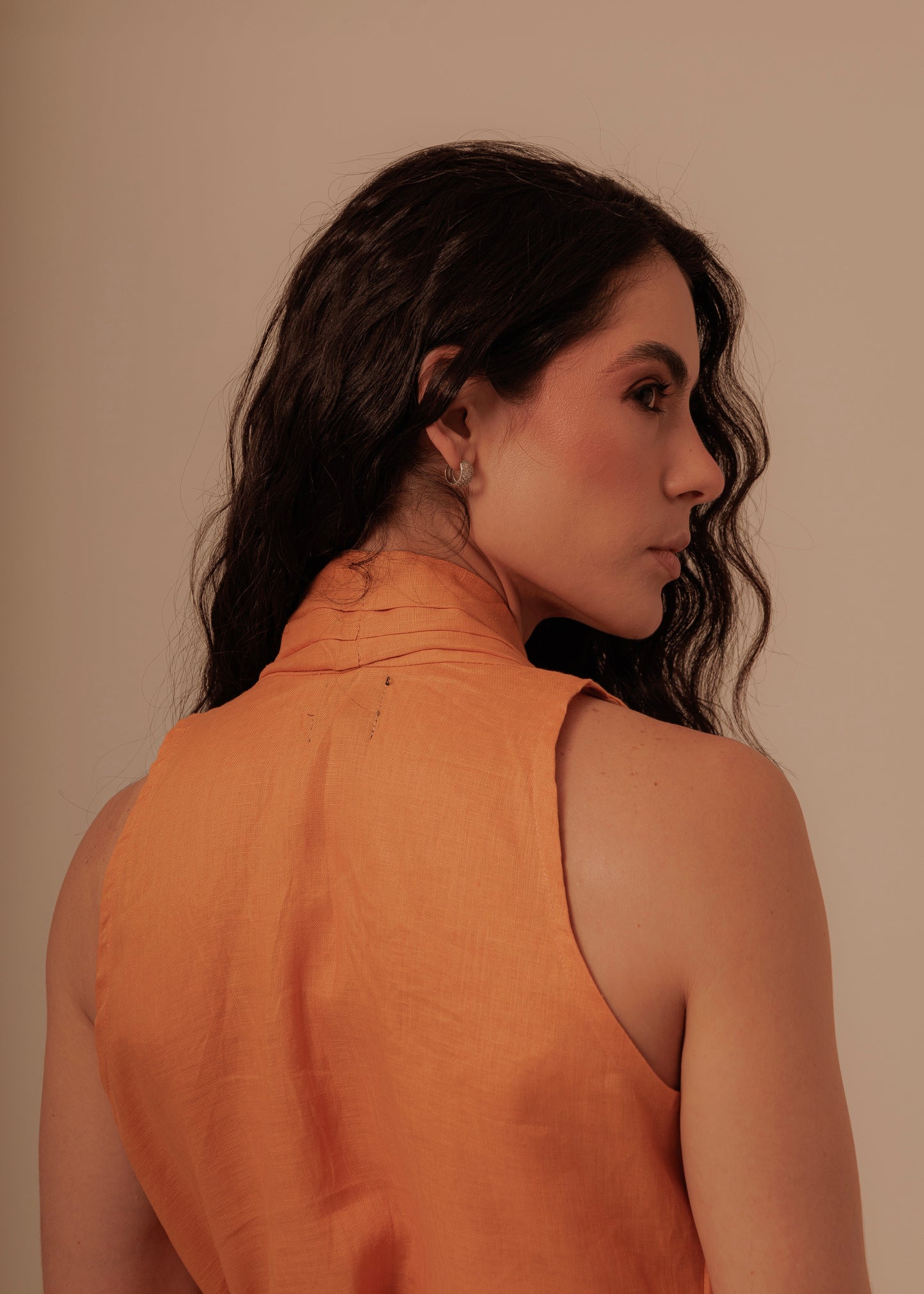 CROSSED VEST - TANGERINE