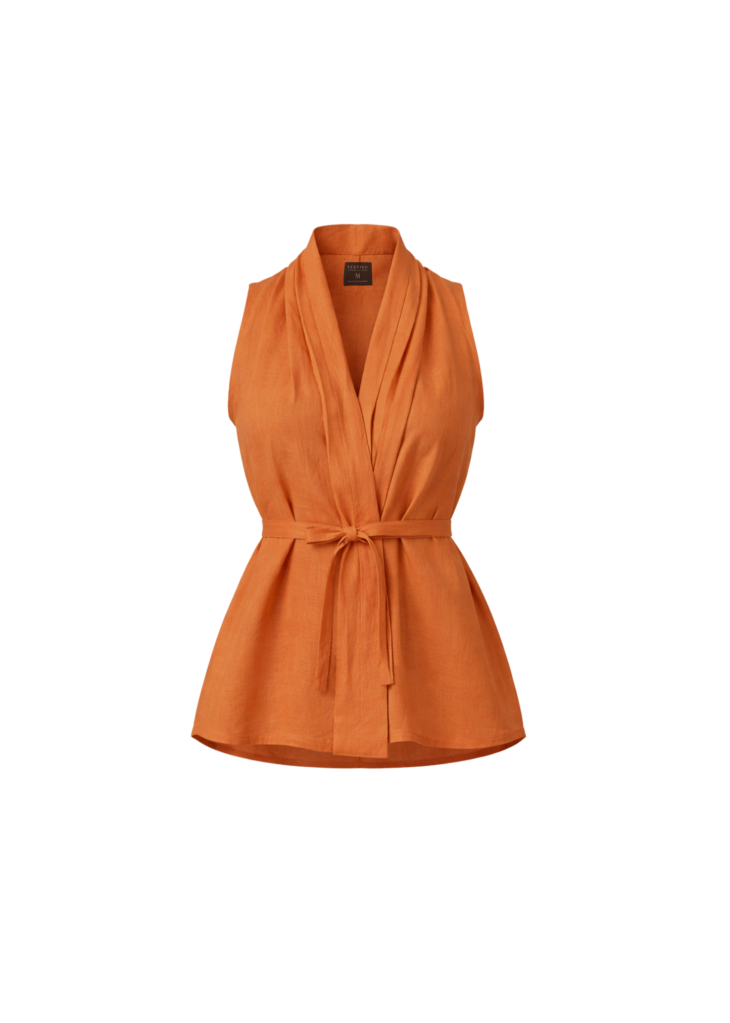 Crossed Vest - Tangerine