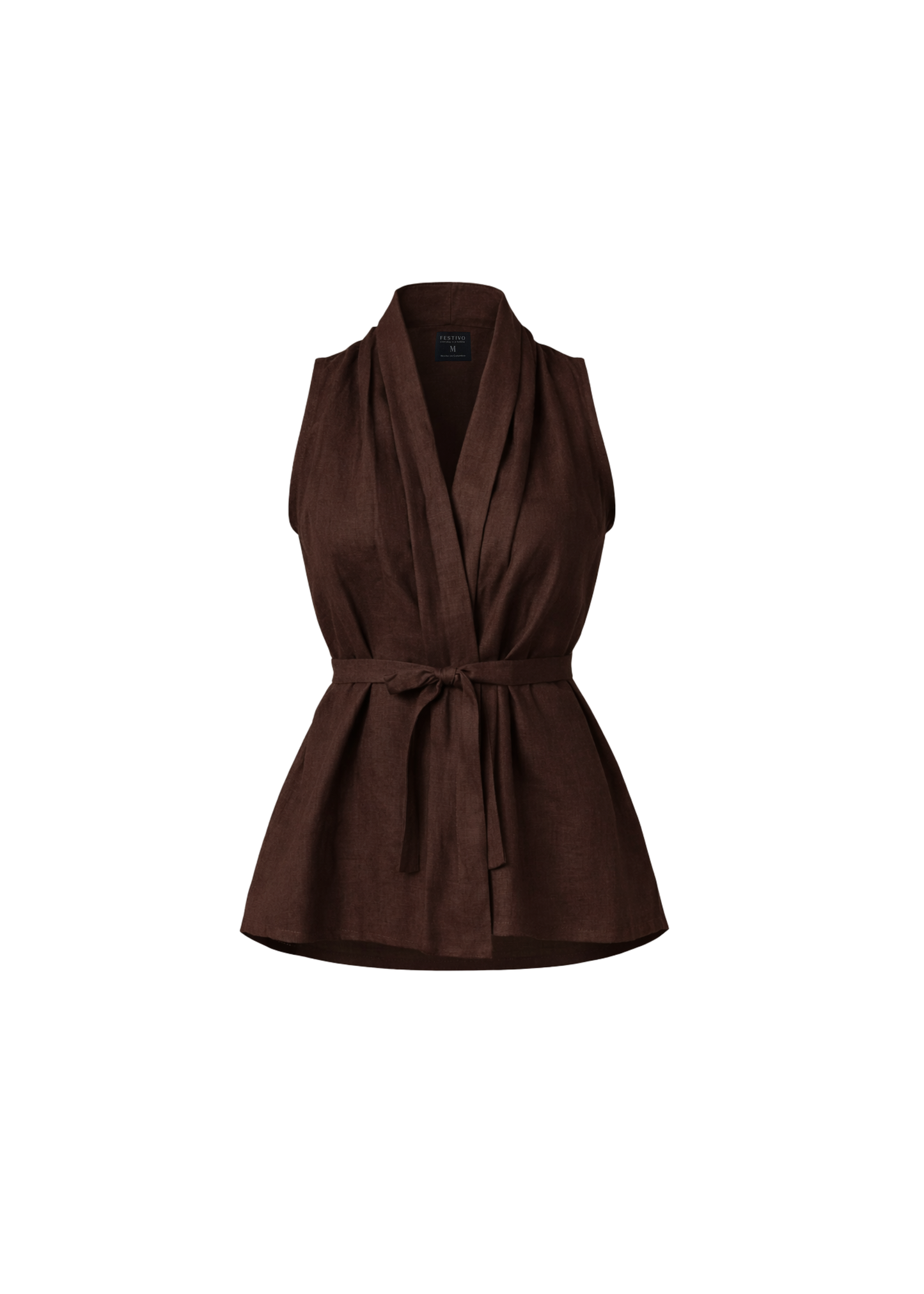 Crossed Vest - Deep Brown