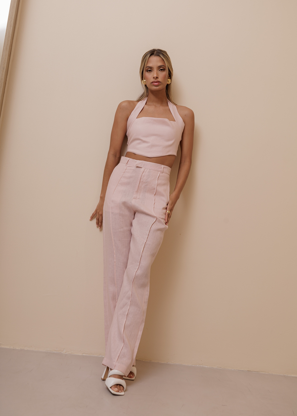 Back Bow Top - Dusty Rose