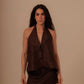 PARTY IN THE BACK VEST - DEEP BROWN