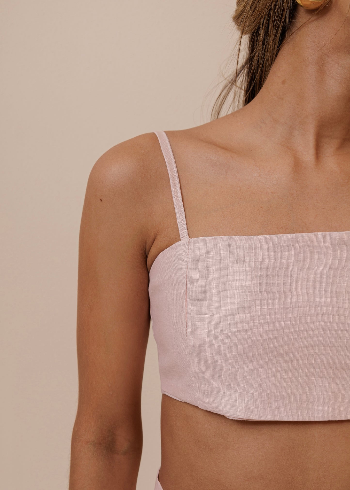 NIGHT CROPTOP- DUSTY ROSE