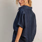 V NECK SHIRT - MIDNIGHT BLUE