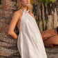 HALTER BACKLESS DRESS - COCONUT WHITE