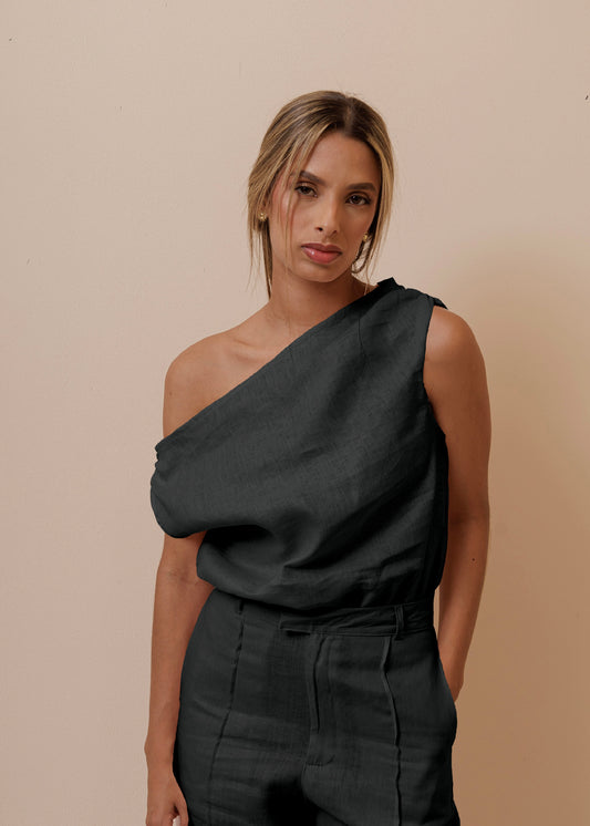 OFF SHOULDER SET -  BLACK