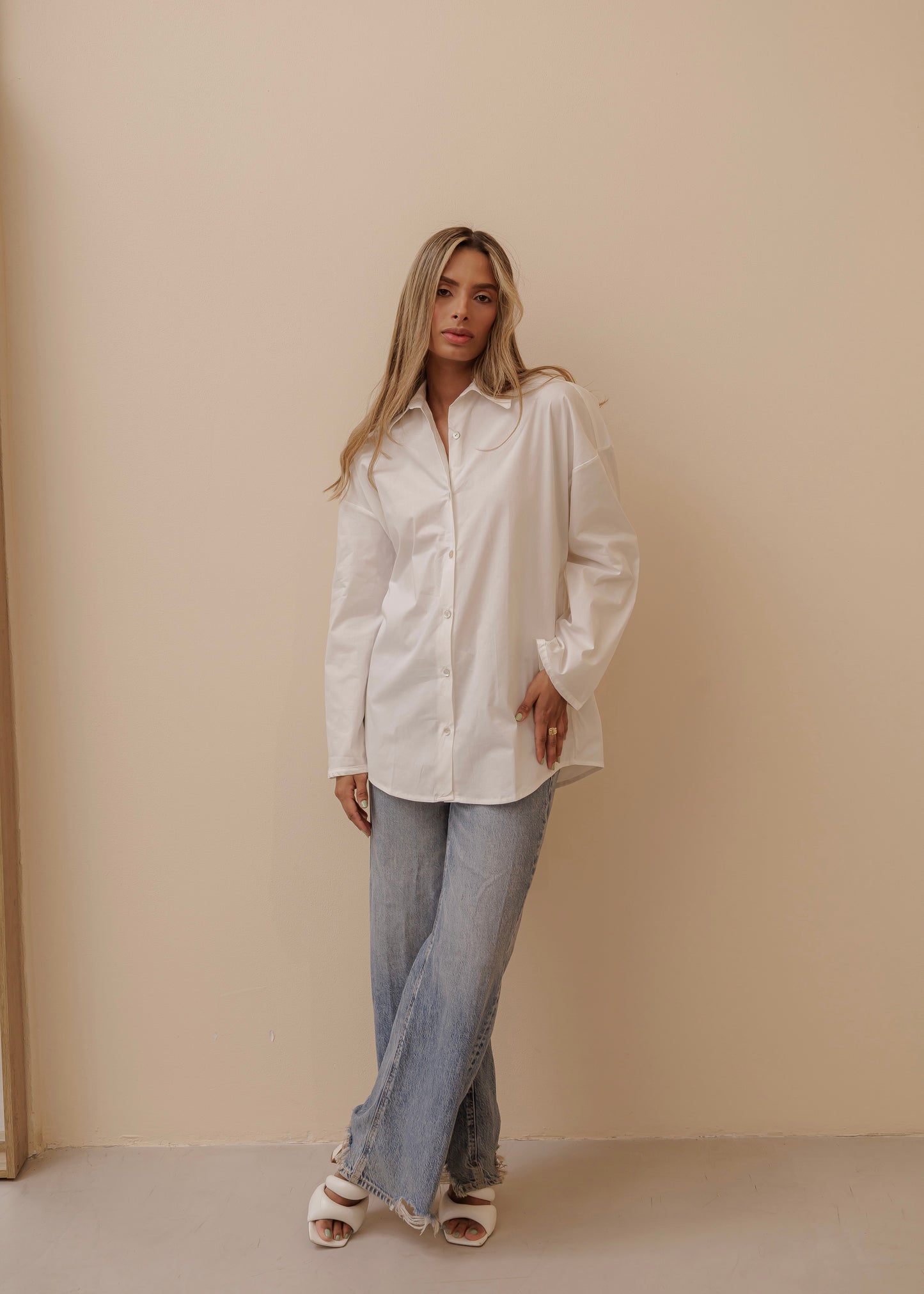 MOM'S OVERSIZED SHIRT - IVORY