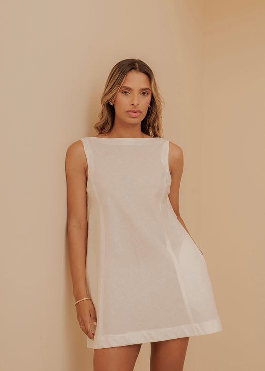 LUSH MINI DRESS - IVORY