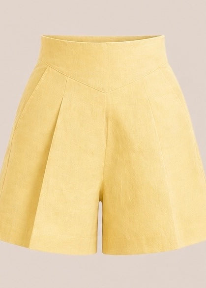 Wide Leg Shorts  - Happy Yellow