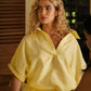 V NECK SHIRT - HAPPY YELLOW
