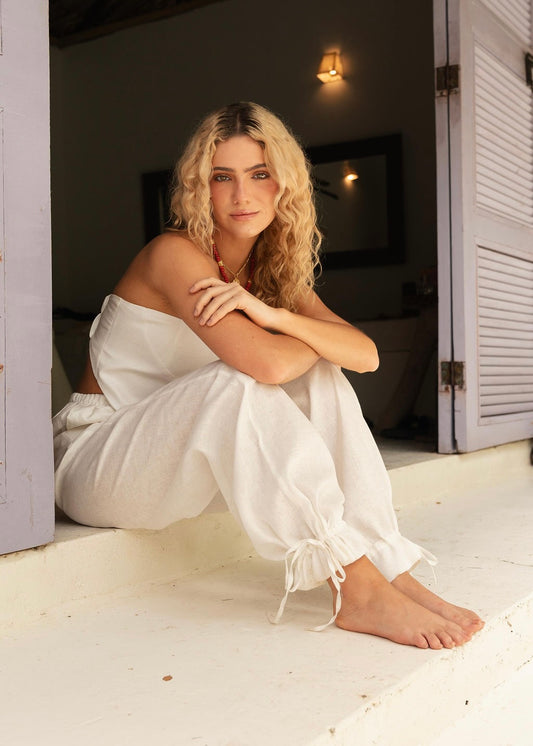 BREEZE PANTS  - COCONUT WHITE